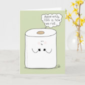 Covid-19転がのトイレ紙 カード (黄色い花)