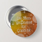 Covid-19、オレンジの予防接種を受けたグランジ 缶バッジ (正面&裏面)