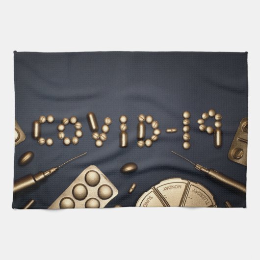 Covid-19 キッチンタオル (横)