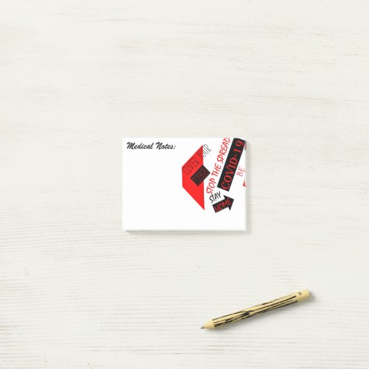 Covid-19 ポストイット (デスク上)