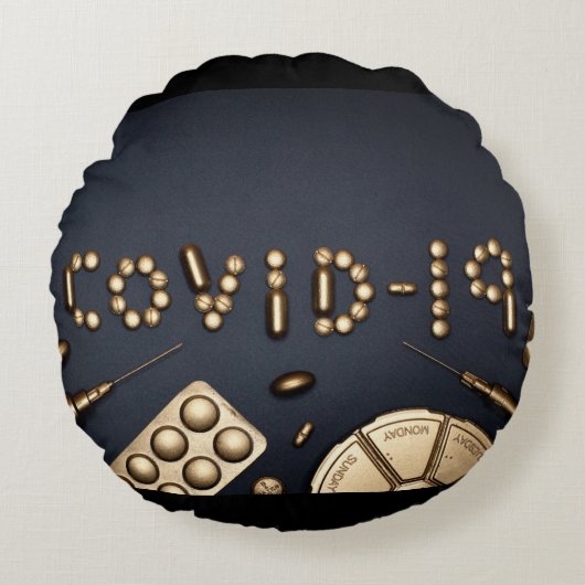 Covid-19 ラウンドクッション (正面)