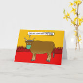 Covid 19 中国の新年2033 カード (黄色い花)