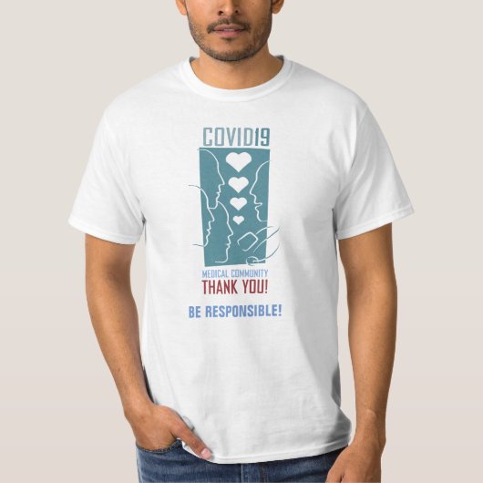 COVID 19 – 医療コミュニティ Tシャツ (正面)