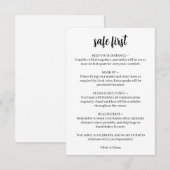 Covid-19 結婚式 安全対策 現代スクリプト カード (正面/裏面)