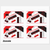 COVID-19 長方形シール (シート)