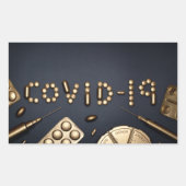 Covid-19 長方形シール (正面)