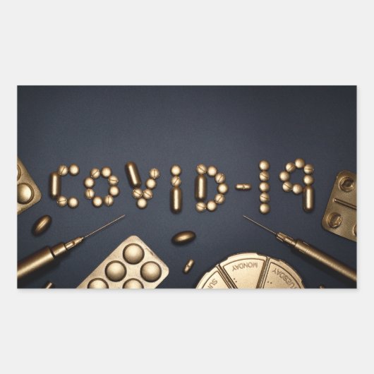 Covid-19 長方形シール (正面)