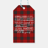 covid-19 2020ロックダウン顔マスクの年 ギフトタグ (裏面)