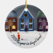 covid-19 2020年、私たちは家族で過ごした年 セラミックオーナメント (裏面)