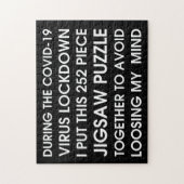 COVID-19 ~ Black and White Typography ジグソーパズル (縦)