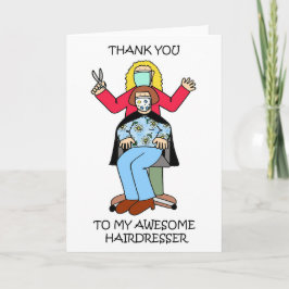 Covid 19 Cartoonの美容師に感謝 カード