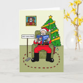 Covid 19 Christmas Quarantine Santa カード (黄色い花)