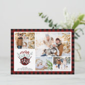 COVID-19 ChristMASKメリーバッファロープライド赤い写真 シーズンカード (スタンド正面)