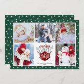 COVID-19 ChristMASKメリー Fairy Lights 5写真 シーズンカード (正面/裏面)