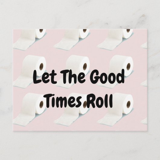 Covid-19 Corona Virusトイレ紙ピンク ポストカード (正面)