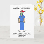 Covid 19 Happy Christmas to Female Chedessor カード (黄色い花)