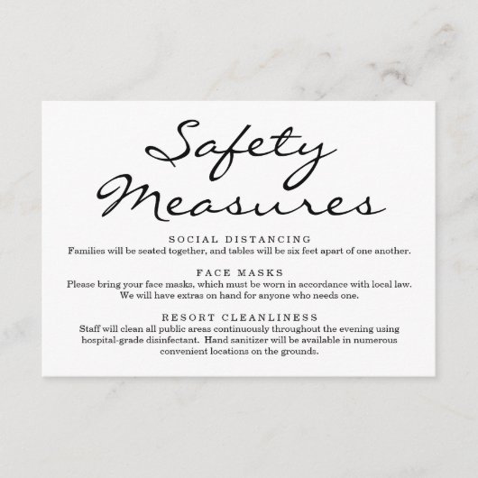 Covid 19 Safety Maskソーシャル配布情報 エンクロージャーカード (正面)