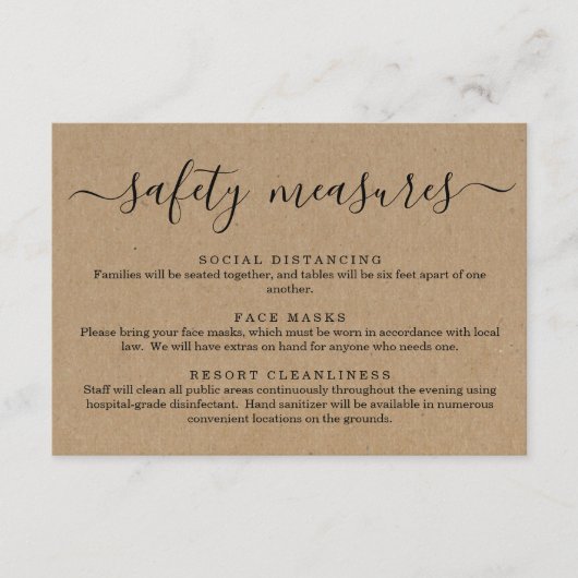 Covid 19 Safety Maskソーシャル配布情報 エンクロージャーカード (正面)