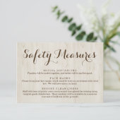 Covid 19 Safety Mask Social Distancing Information エンクロージャーカード (スタンド正面)