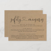 Covid 19 Safety Mask Social Distancing Information エンクロージャーカード (正面/裏面)