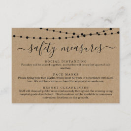 Covid 19 Safety Mask Social Distancing Information エンクロージャーカード