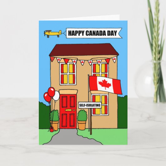 Covid 19 Self-Isolation Canada Day 7月1日。 カード (正面)
