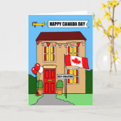 Covid 19 Self-Isolation Canada Day 7月1日。 カード (黄色い花)