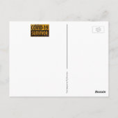 COVID-19 SURVIVER – メタルの外観の心強いサイン ポストカード (裏面)