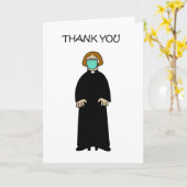 Covid 19 Thank You to Female Curate カード (黄色い花)