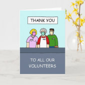 Covid 19 Thank You to Volunteers カード (黄色い花)