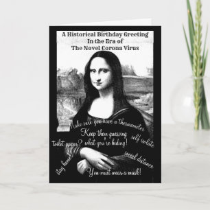 Covid-19 Time Capsule with the Mona Lisa カード