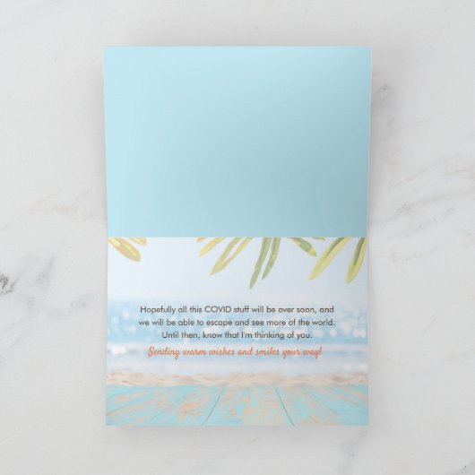 COVID-19, Wish Youと私の両方がここにいた サンキューカード (内部)