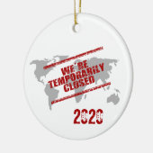 Covid 2020ワールド仮閉 セラミックオーナメント (左)