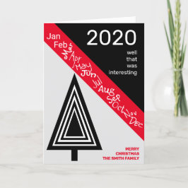 Covid 2020白黒赤間抜けクリスマスおもしろい シーズンカード