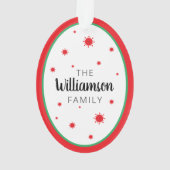 Covid 2021記念赤緑のクリスマス装飾 オーナメント (裏面)