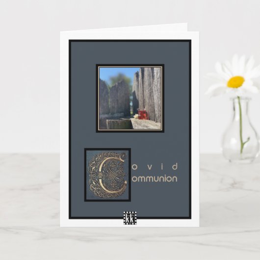 Covid Communion "I You"グリーティングカード カード (小さな植物)