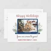 Covid Holidaysの画面からフォトグリーティング ポストカード (正面/裏面)