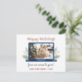 Covid Holidaysの画面からフォトグリーティング ポストカード (スタンド正面)