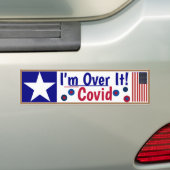 Covid - I'm Over it Bumper Sticker バンパーステッカー (車上)