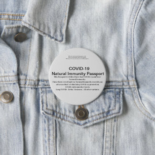 COVID Natural Immunity Passport IDのバッジカード 缶バッジ