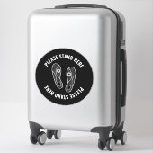 Covid Please Stand Hereスニーカープリント変更色 シール (スーツケース)