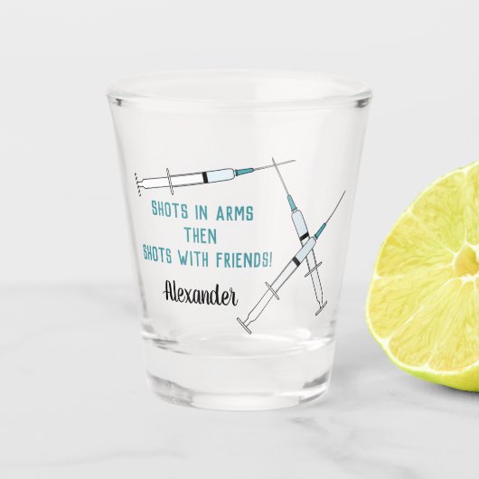 COVID Shots In Arms、Shots With Friends ショットグラス (正面)