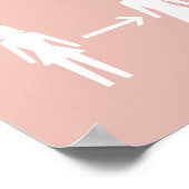 Covid Social Distancing変更カラーミニマリスト ポスター (角)