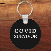 Covid Surviver - I 生き延び Covid-19ウイルス キーホルダー (正面)