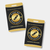 Covid Vaccineの得ビジネスロゴ バッジ (正面＆裏面)