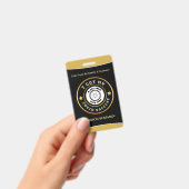 Covid Vaccine得 Businessロゴのパーソナライズ バッジ (手持ち)