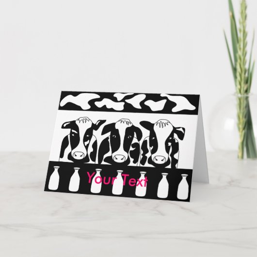 Cowビジネスグリーティングカード カード (正面)