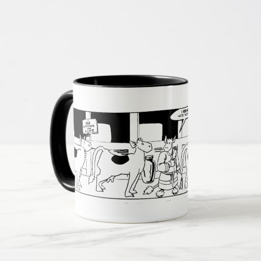 Cow氏 -- 私は実際に月曜日の信号器のマグを憎みます マグカップ (正面左)