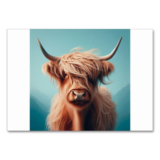 Cow (牛 / うし) – フラッ日本のシュカード テーブルナンバー (正面)