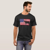 Cow 4th of July Matching Family USA  Patriotic Far Tシャツ (正面フル)
